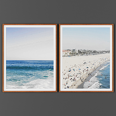 Wooden Frame Picture Set 3D model image 1 