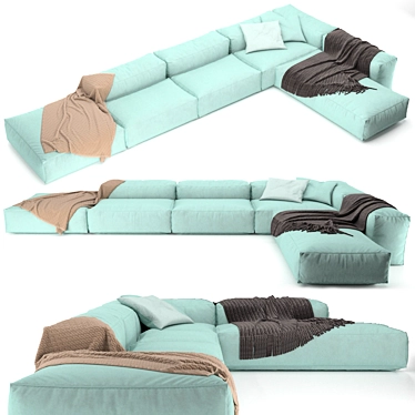 Exquisite ExtraSoft Sofa: Ultimate Comfort & Elegance 3D model image 1 