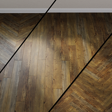 Ter Hurne Oak Cambridge: Dark Brown Vinyl Flooring 3D model image 1 