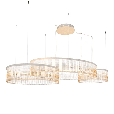 Elegant Venezia Pendant Chandelier 3D model image 1 