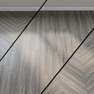 Tallinn Oak Gray Vinyl Flooring 3D model image 1 