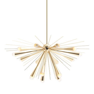 Retro-inspired Sputnik Chandelier 3D model image 1 