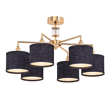 Elegant Grey Chandelier - Laurent 3D model image 1 