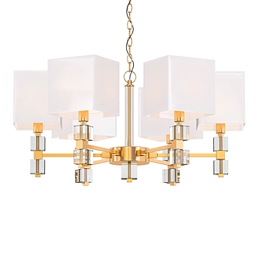 Luxurious Brass Tradonico Chandelier 3D model image 1 