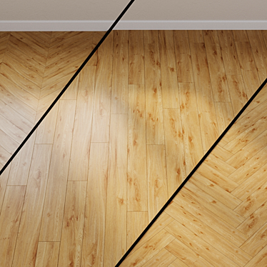 York Oak Brown Vinyl Flooring 3D model image 1 