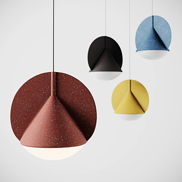 Flecks Conical Pendant Light 3D model image 1 