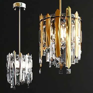 Contemporary Hanging Lamps: Cloyd 10600 & 10601 3D model image 1 