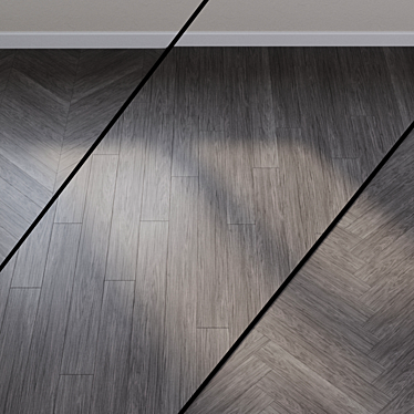 Elegant Supreme Oak Grey Flooring 3D model image 1 