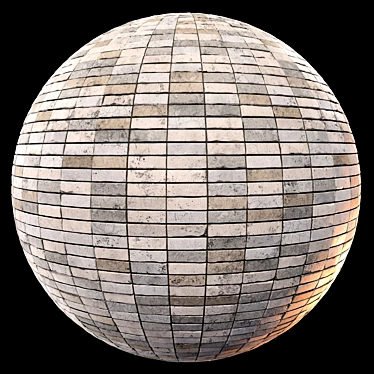 Brick Design-05: PBR Seamless Material 3D model image 1 