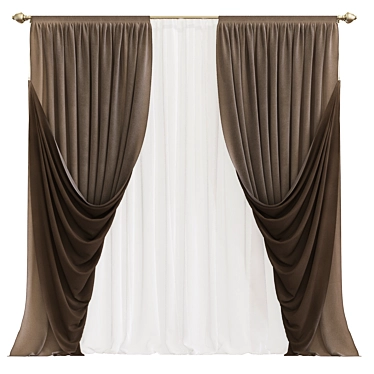 Title suggestion: 784 Patterned Curtain 3D model image 1 