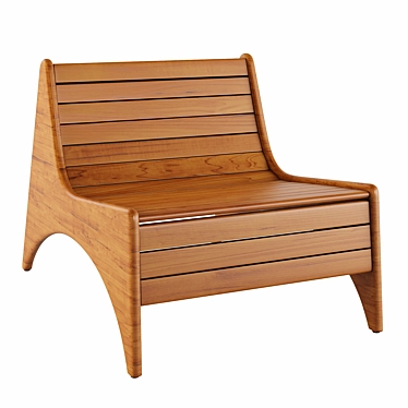 Gartner Teak Lounge Chair: Stylish Outdoor Seating 3D model image 1 