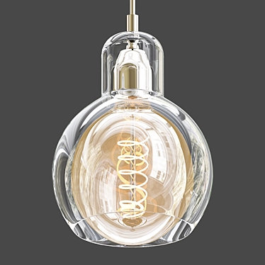 Sleek MEGA Bulb Pendant 3D model image 1 