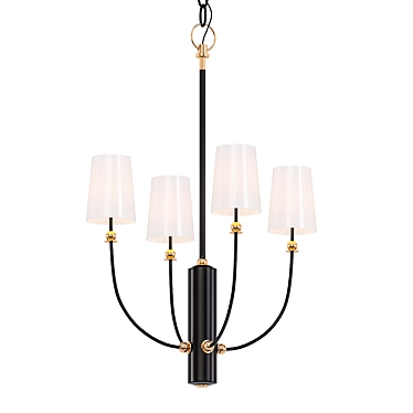 Elegant Hulton Chandelier 3D model image 1 