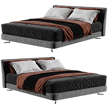 Luxurious Minotti Spencer Bed 3D model image 1 