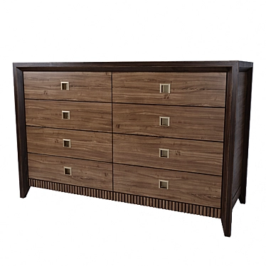 Italian Classic Aktual 452: Solid Wood & Metal Chest 3D model image 1 