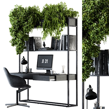 Elegant home office furniture 3D model image 1 