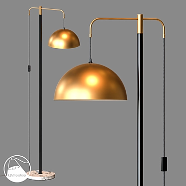 Elegant Soliet Floor Lamp 3D model image 1 
