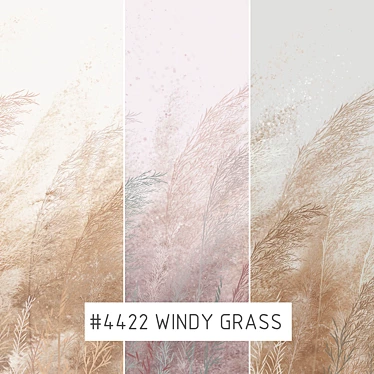 Windy Grass | Eco-Mural Wallpaper 3D model image 1 