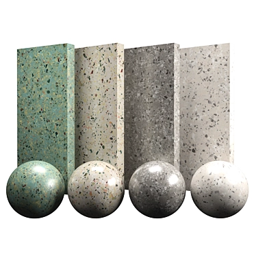 Natural Terrazzo Tiles - Ready-to-Use PBR Texture 3D model image 1 