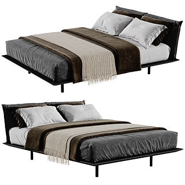 Desiree Platz Bed 183 cm: High-quality 3D Model for 3ds Max, OBJ, and FBX 3D model image 1 