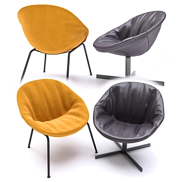 Compact Comfort: Lily Easy Chair by Modus 3D model image 1 