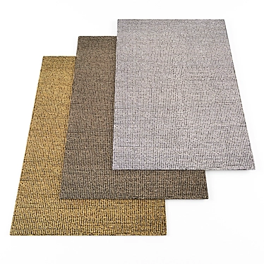 Title: High Resolution Random Set of 4 Carpets 3D model image 1 