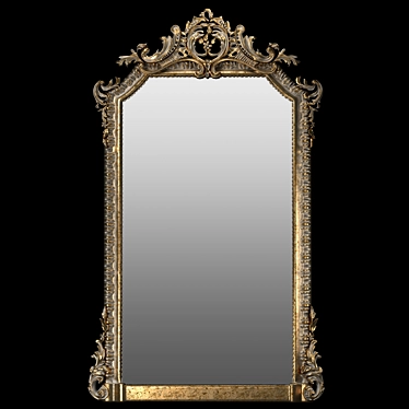 19th Century French Giltwood Classical Mirror 3D model image 1 