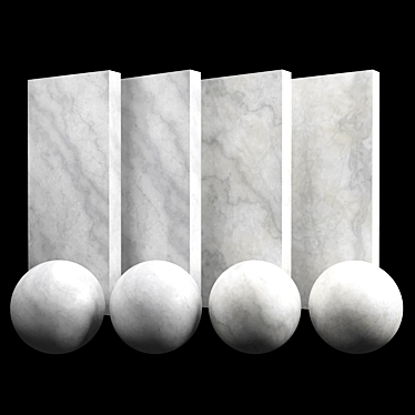 Premium White Calacatta Marble Texture 3D model image 1 