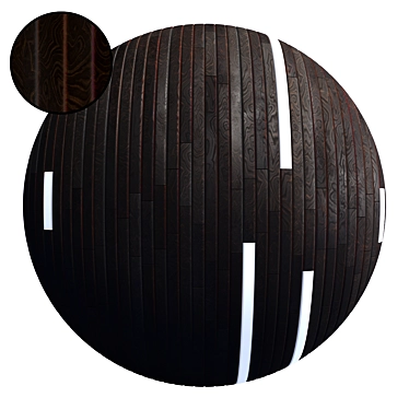 Striped Wood + Light Panels: High Res Textures & 3D Files 3D model image 1 