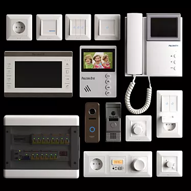 Falcon Legrand Home Electronics Set: Video Doorbells & More 3D model image 1 