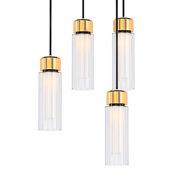 Verge Glass Pendant Light 3D model image 1 