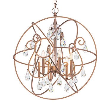 Glimmering Crystal Sphere Chandelier 3D model image 1 