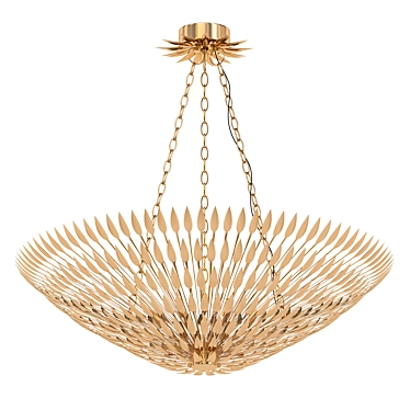 Elegant 8-Light Broche Chandelier 3D model image 1 