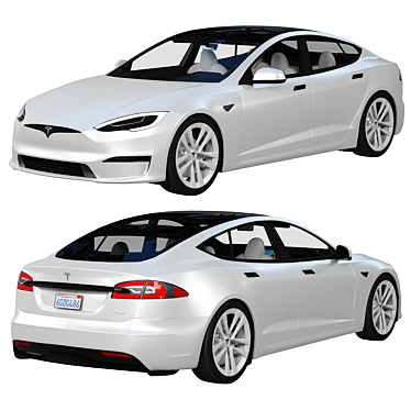 Tesla Model S 2021: Revamped Design, Enhanced Performance 3D model image 1 