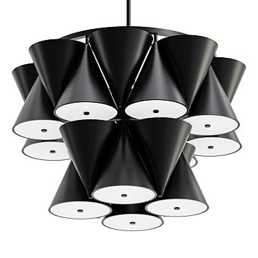 Elegant Legato 2-Tier Chandelier 3D model image 1 