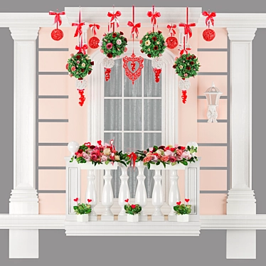 Title: Valentine's Day Decor Set 3D model image 1 