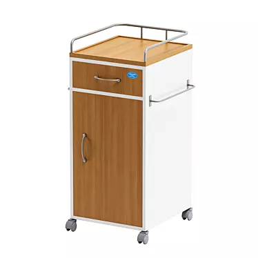 Hospital Bedside Locker 10: Versatile and Practical 3D model image 1 