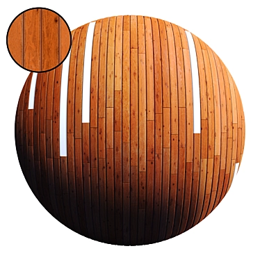 Striped Wood + Light Panels: PBR 4K & 2 Mats 3D model image 1 