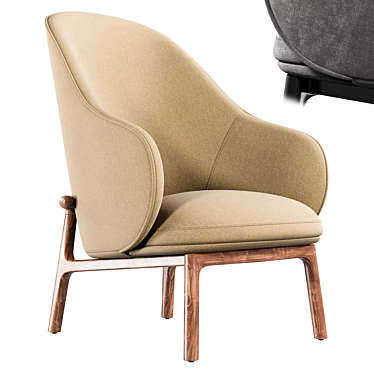 Modern Comfort Armchair: Norte 3D model image 1 