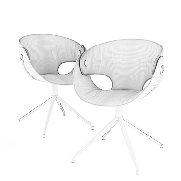 Sleek Fl@t Soft Swivel Chair 3D model image 1 