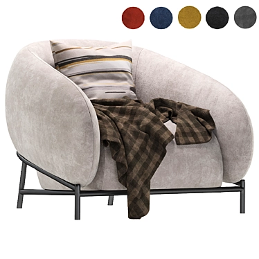 Cider Edition CURL: Sleek and Stylish Armchair 3D model image 1 