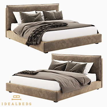 Elegant OM Lotus Bed 3D model image 1 