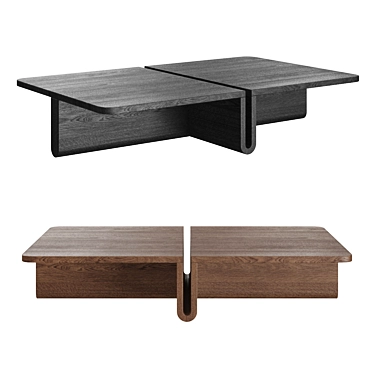 Split Top Coffee Table 3D model image 1 