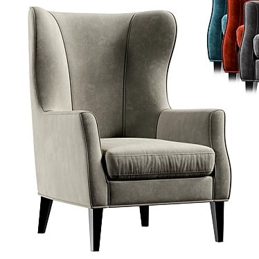 Gloria Modern Armchair: Stylish Comfort for Any Space 3D model image 1 