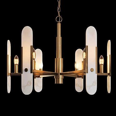 Modern Theme Lamp - 6 Lights 3D model image 1 