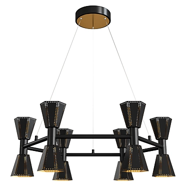 Elegant Houston Chandelier 3D model image 1 