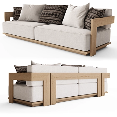 Restoration Hardware Milano Sofa: Modern Elegance for Your Living Space 3D model image 1 
