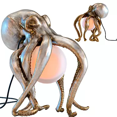 Oceanic Glow Octopus Table Lamp 3D model image 1 