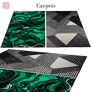Luxurious Polys and Vets Rug 3D model image 1 