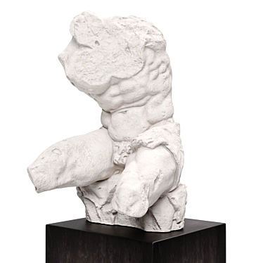 Apollonios' Belvedere Torso Sculpture 3D model image 1 